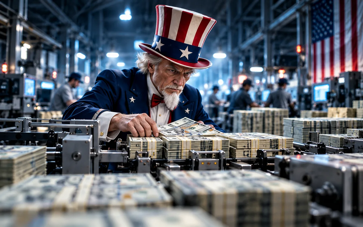 Uncle Sam printing money